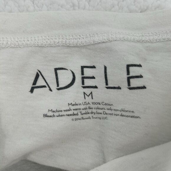 Adele “Hello” 2016 Tour T-Shirt Women’s Medium STAIN 25 Black & White Tee - Picture 9 of 9